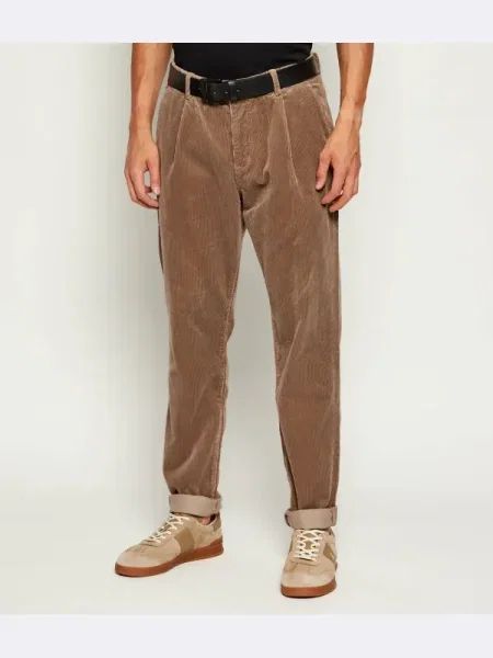 Tommy Hilfiger De catifea reiată pantaloni HARLEM | Relaxed fit bej