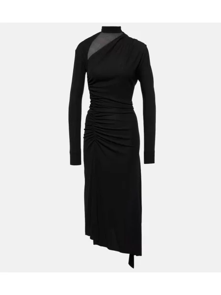 Rochie midi Victoria Beckham până la genunchi de costum negru