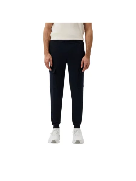Spodnie cargo Emporio Armani Ea7 niebieskie