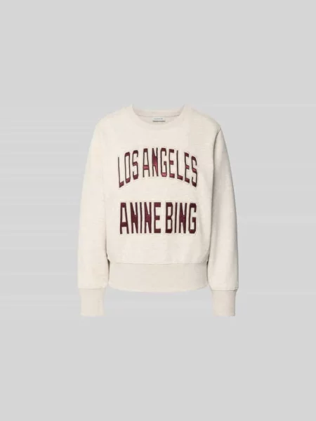 Anine Bing Bluzy Kobieta Szary L Harry Shrunken Sweatshirt beżowa