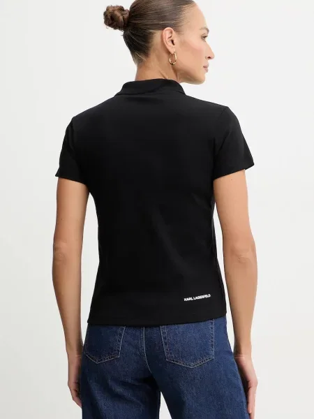 Karl Lagerfeld polo de IKON negru