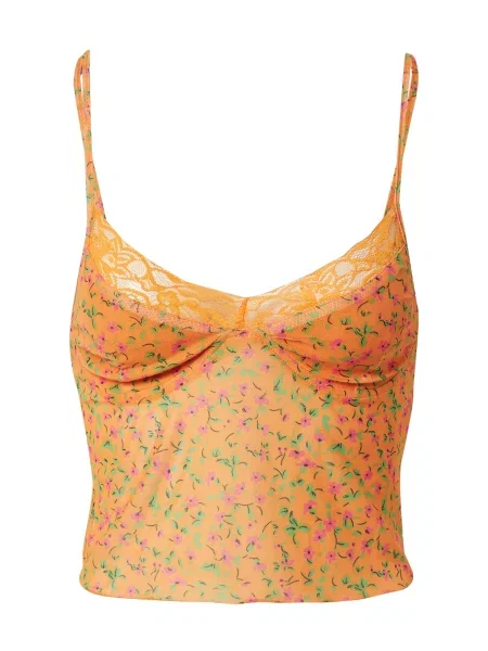 Motel Top Yenika verde deschis / portocaliu mandarină / fucsia negru