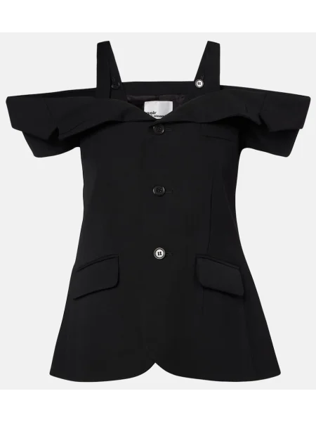 Top Noir Kei Ninomiya wełniany czarny