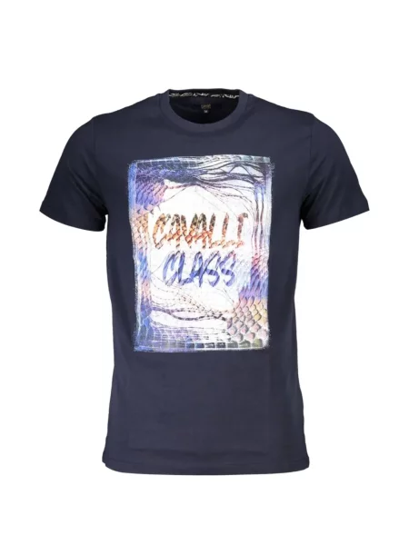 Tricou Cavalli Class cu imagine albastru