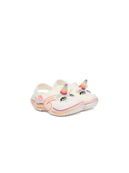 Papucs Crocs Toddler Crocs Iam Unicorn Lights Classic Clog fehér