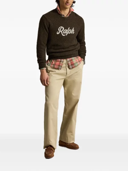 Șosete Polo Ralph Lauren cu broderie în carouri de flanelă verde