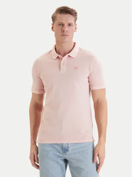 Guess Tricou polo portocaliu