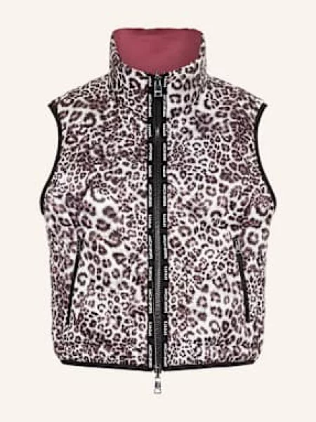 Marc Cain Kamizelka Pikowana Dwustronna rot biała