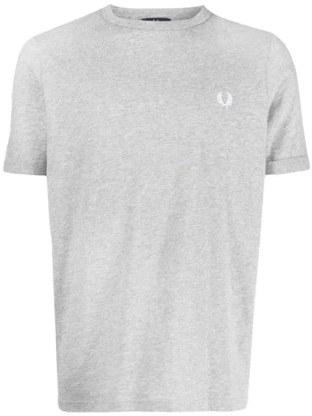 Тениска Fred Perry бродирана сиво