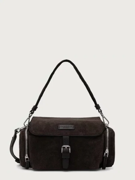 Marc O'Polo geantă crossbody pentru femei din piele întoarsă maro