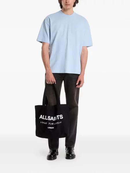 Tricou Allsaints cu autograf albastru