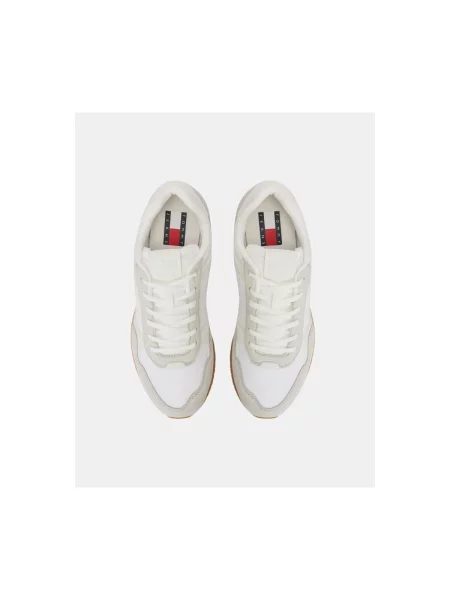 Tommy Jeans Tenisice Tjm Runner Casual Écru bijela