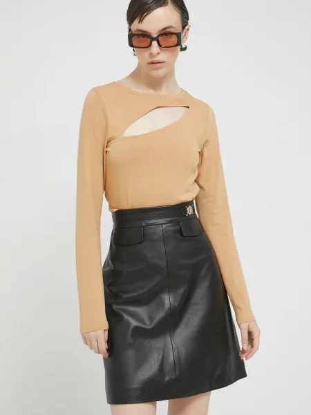Majica dugih rukava Hollister Co. za žene smeđa