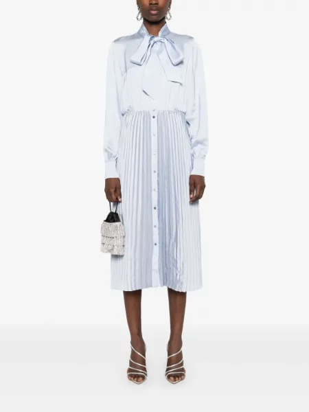 Rochie midi Karl Lagerfeld din satin albastru