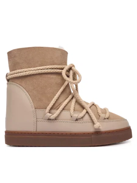 INUIKII De piele bocanci CLASSIC WEDGE bej