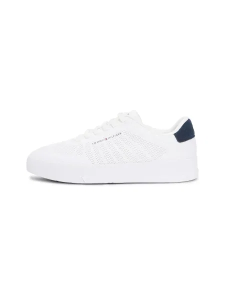 Sneakerși Tommy Hilfiger tricotate alb