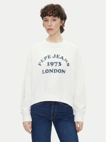 Суитчър Pepe Jeans с принт бяло