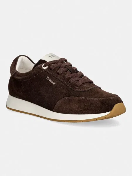 Dune London ETTAH sneakers pentru femei din piele întoarsă maro