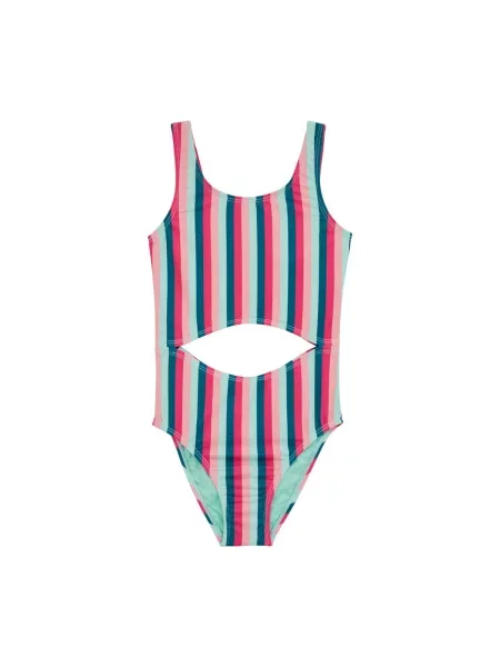 WE Fashion Fürdőruhák benzin bíbor / pasztellpiros menta