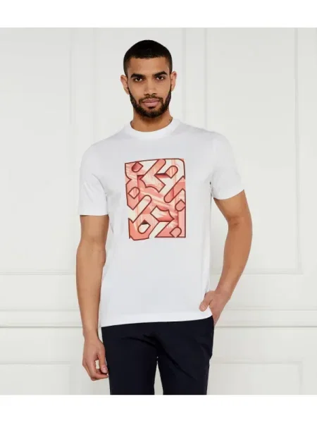 BOSS BLACK Tricou H-Taut 81 alb