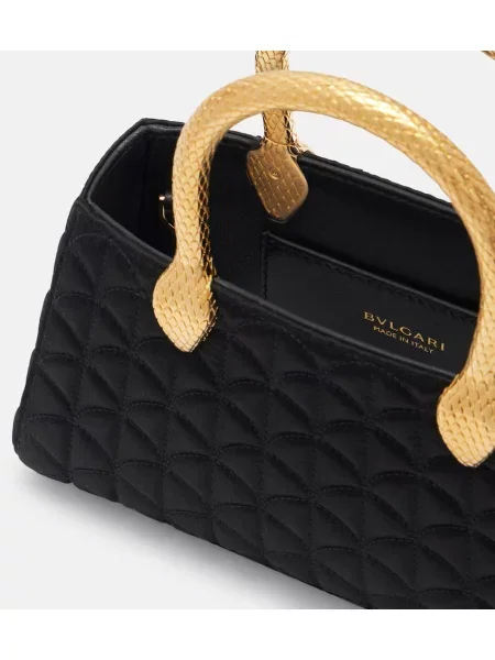 Geantă Bvlgari din satin negru