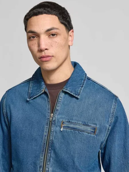 Kurtka jeansowa o kroju regular fit z czystej bawełny model CRISTOBAL' Levi's niebieska