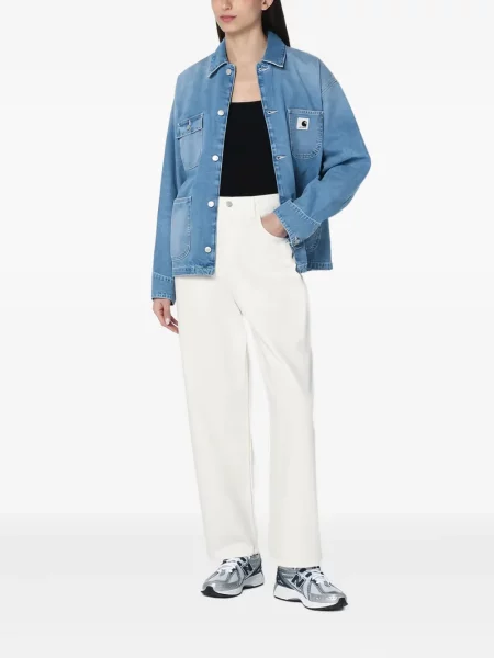 Blugi drepți Carhartt Wip alb