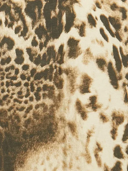 Rochie mini Maje cu imagine cu model leopard de costum maro