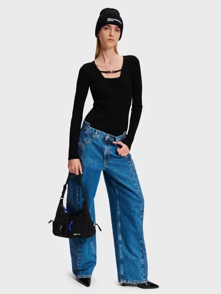 Прямі джинси Karl Lagerfeld Jeans синій
