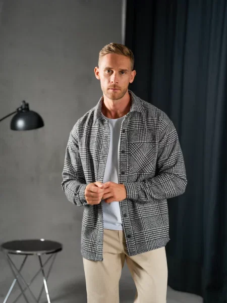 Куртка-сорочка TeamV шерсть/кашемір чорний