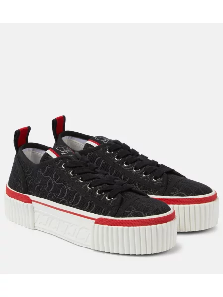 Sneakerși Christian Louboutin cu platformă negru