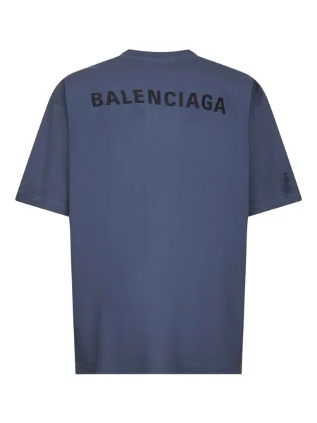 Tricou Balenciaga cu imagine albastru