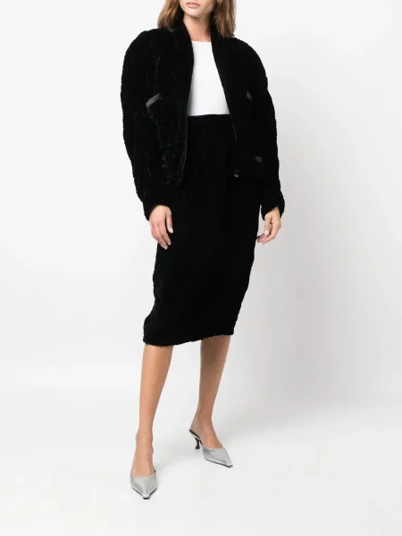 Sametové oblekové sukně Versace Pre-owned černé