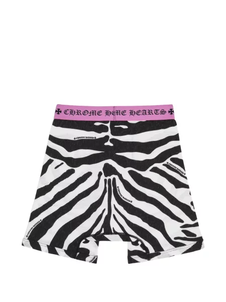 Boxeri Chrome Hearts cu imagine cu model zebră alb
