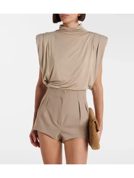 Pantaloni scurți Mugler bej