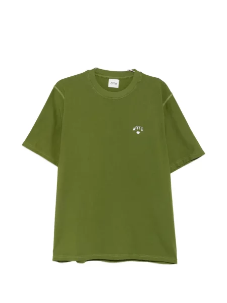 Tricou Arte Antwerp cu broderie verde