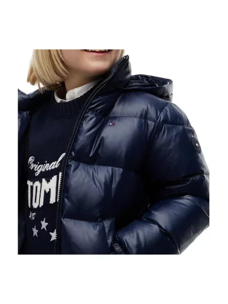 Geacă copii Tommy Hilfiger albastru