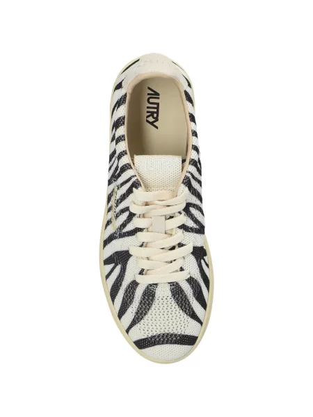Sneakerși Autry cu imagine cu model zebră alb