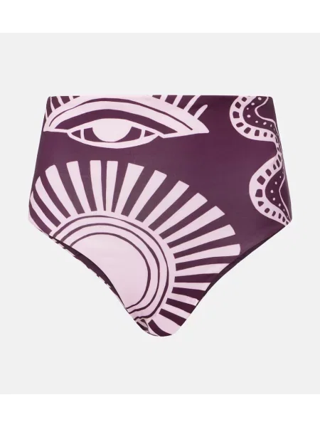Bikini Cala De La Cruz z wysoką talią z nadrukiem fioletowy