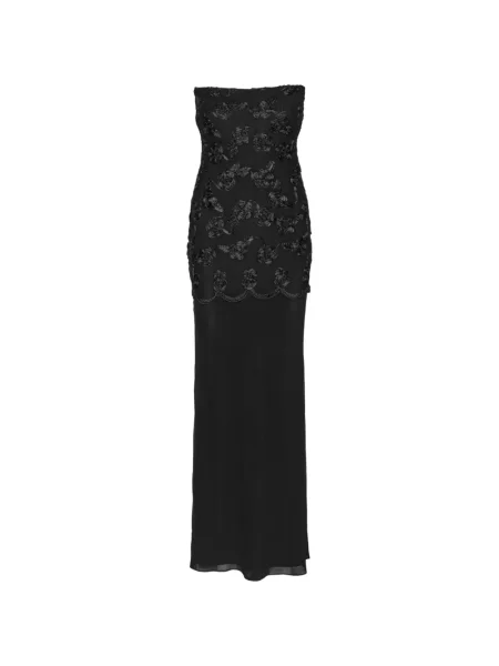 Rochie maxi Rotate Birger Christensen plasă negru