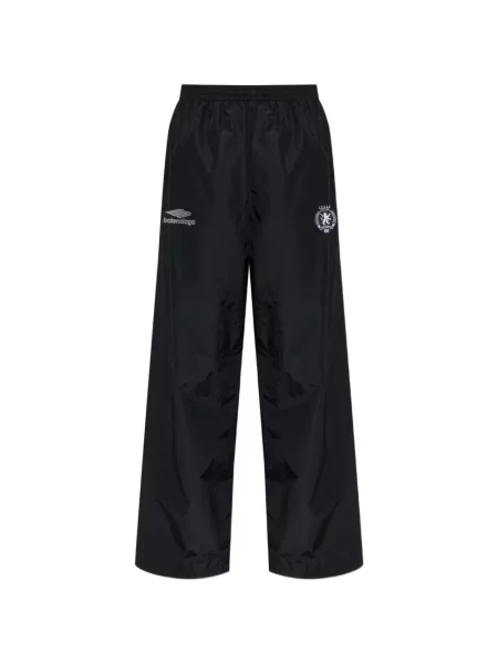 Pantaloni Balenciaga alergare cu autograf negru