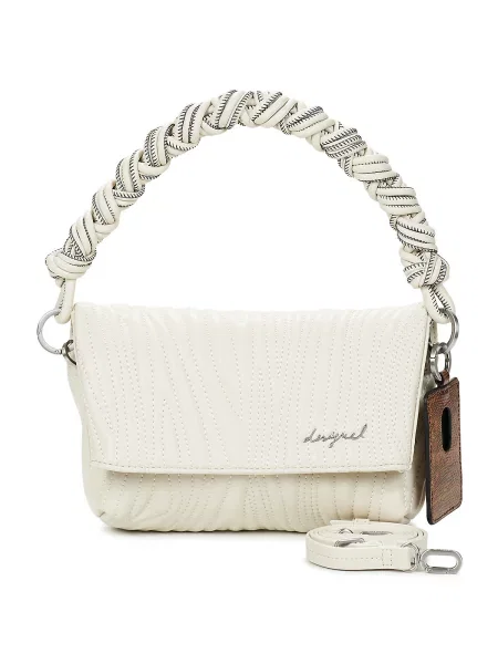 Geanta crossbody Desigual alb