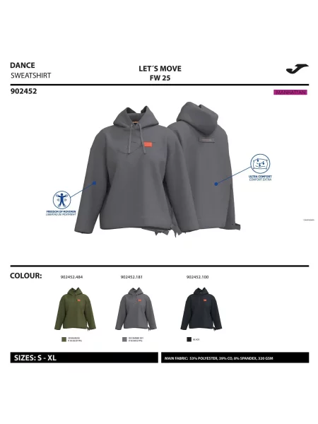 Bluza z kapturem z regulowanymi mankietami Joma Step zielona