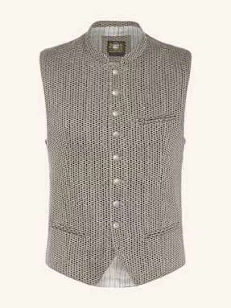 Hammerschmid Krojová Vesta Kilian Slim Fit béžová černá