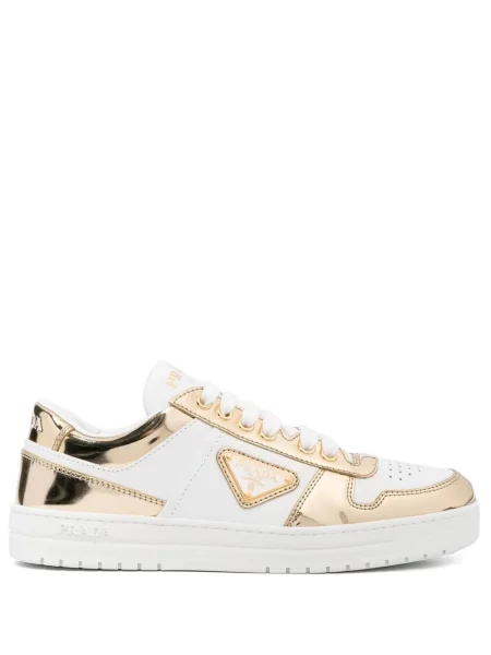 Sneakerși Prada din piele alb