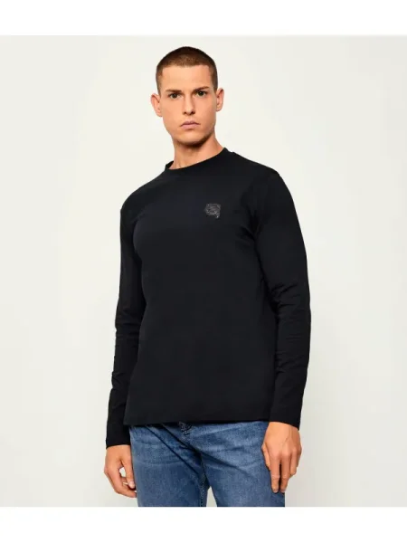 Hosszú ujjú póló Karl Lagerfeld kék