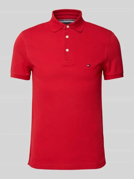 Tommy Hilfiger polo wzorzysty czerwony