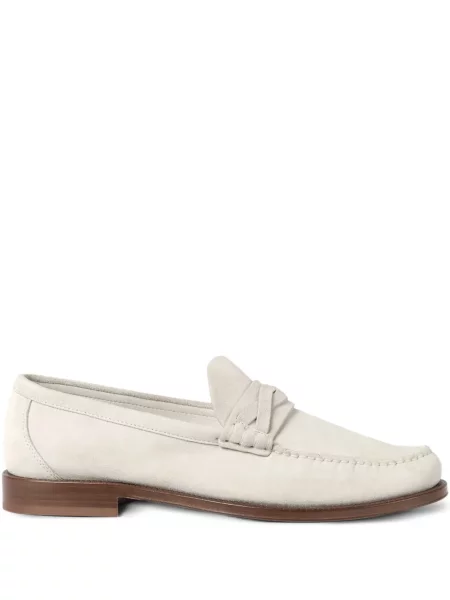 Pantofi loafer Brunello Cucinelli din piele de căprioară