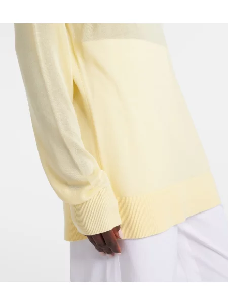 Pulover Toteme transparente galben