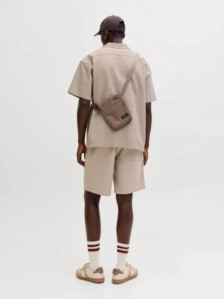 Повсякденні шорти JACK & JONES JAIDEN WAFFLE RESORT SHORT бежевий